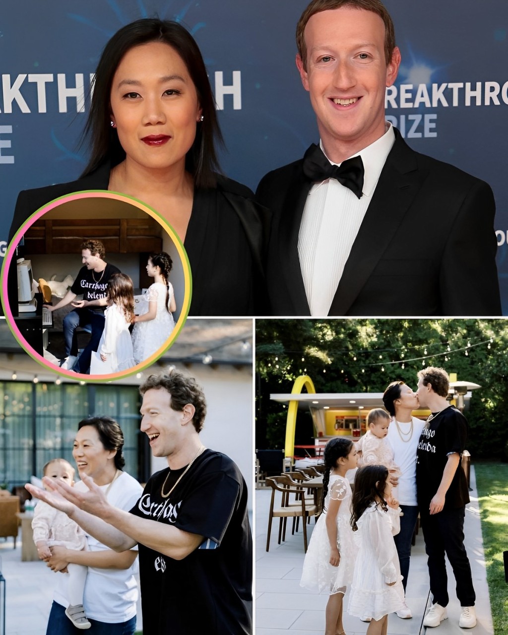 Cover Image for Mark Zuckerberg and Wife Priscilla Share Rare Photos of Their 3 Daughters as They Celebrate His 40th Birthday